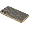 Phonesta Luxury Carbon Fiber Back Cover hoesje met MagSafe voor Apple iPhone 17 - Bruin 3