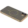 Phonesta Luxury Carbon Fiber Back Cover hoesje met MagSafe voor Apple iPhone 17 - Bruin 4