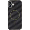 Phonesta Luxury Carbon Fiber Back Cover hoesje met MagSafe voor Apple iPhone 17 - Zwart 2