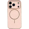 Phonesta Luxury Carbon Fiber Back Cover hoesje met MagSafe voor Apple iPhone 17 Pro Max - Roze 2