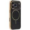 Phonesta Luxury Carbon Fiber Back Cover hoesje met MagSafe voor Apple iPhone 17 Pro Max - Zwart 0