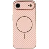 Phonesta Luxury Carbon Fiber Back Cover hoesje met MagSafe voor Apple iPhone Air - Roze 2