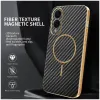 Phonesta Luxury Carbon Fiber Back Cover hoesje met MagSafe voor Samsung Galaxy S25 Edge - Zwart 1