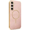 Phonesta Luxury Carbon Fiber Back Cover hoesje met MagSafe voor Samsung Galaxy S25 FE - Roze 0