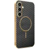 Phonesta Luxury Carbon Fiber Back Cover hoesje met MagSafe voor Samsung Galaxy S25 FE - Zwart 0