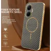 Phonesta Luxury Carbon Fiber Back Cover hoesje met MagSafe voor Xiaomi Poco F7 - Bruin 1