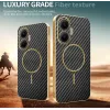 Phonesta Luxury Carbon Fiber Back Cover hoesje met MagSafe voor Xiaomi Poco F7 - Zwart 3
