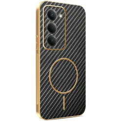 Phonesta Luxury Carbon Fiber Back Cover hoesje met MagSafe voor Xiaomi Redmi 15 - Zwart