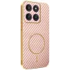 Phonesta Luxury Carbon Fiber Back Cover hoesje met MagSafe voor Motorola Edge 60 Pro - Roze 0