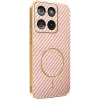 Phonesta Luxury Carbon Fiber Back Cover hoesje met MagSafe voor Motorola Edge 60 / Edge 60 Fusion - Roze 0