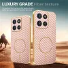 Phonesta Luxury Carbon Fiber Back Cover hoesje met MagSafe voor Motorola Moto G56 - Roze 5