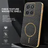 Phonesta Luxury Carbon Fiber Back Cover hoesje met MagSafe voor Motorola Moto G56 - Zwart 3