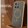 Phonesta Luxury Carbon Fiber Back Cover hoesje met MagSafe voor Motorola Moto G86 - Bruin 1