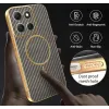Phonesta Luxury Carbon Fiber Back Cover hoesje met MagSafe voor Motorola Moto G86 - Bruin 6