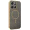 Phonesta Luxury Carbon Fiber Back Cover hoesje met MagSafe voor Motorola Moto G86 Power - Bruin