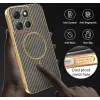 Phonesta Luxury Carbon Fiber Back Cover hoesje met MagSafe voor Motorola Moto G86 Power - Bruin 6