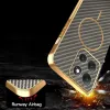 Phonesta Luxury Carbon Fiber Back Cover hoesje met MagSafe voor Motorola Moto G86 Power - Bruin 7