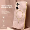 Phonesta Luxury Carbon Fiber Back Cover hoesje met MagSafe voor OnePlus Nord CE5 - Roze 3
