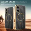 Phonesta Luxury Carbon Fiber Back Cover hoesje met MagSafe voor OnePlus Nord CE5 - Zwart 4