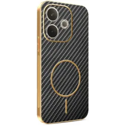 Phonesta Luxury Carbon Fiber Back Cover hoesje met MagSafe voor Oppo A5 Pro - Zwart