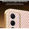 Phonesta Luxury Carbon Fiber Back Cover hoesje met MagSafe voor Oppo A5/A5m - Roze 4
