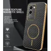 Phonesta Luxury Carbon Fiber Back Cover hoesje met MagSafe voor Oppo A5/A5m - Zwart 1