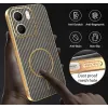 Phonesta Luxury Carbon Fiber Back Cover hoesje met MagSafe voor Oppo A5x - Bruin 6