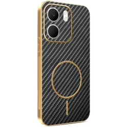 Phonesta Luxury Carbon Fiber Back Cover hoesje met MagSafe voor Oppo A5x - Zwart