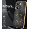 Phonesta Luxury Carbon Fiber Back Cover hoesje met MagSafe voor Oppo A5x - Zwart 1