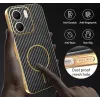 Phonesta Luxury Carbon Fiber Back Cover hoesje met MagSafe voor Oppo A5x - Zwart 6