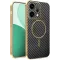 Phonesta Luxury Carbon Fiber Back Cover hoesje met MagSafe voor Oppo Reno14 - Zwart