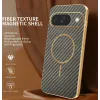 Phonesta Luxury Carbon Fiber Back Cover hoesje met MagSafe voor Google Pixel 10 - Bruin 1