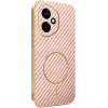 Phonesta Luxury Carbon Fiber Back Cover hoesje met MagSafe voor HONOR 400 - Roze 0