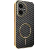 Phonesta Luxury Carbon Fiber Back Cover hoesje met MagSafe voor HONOR 400 - Zwart 0