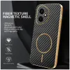 Phonesta Luxury Carbon Fiber Back Cover hoesje met MagSafe voor HONOR 400 - Zwart 1