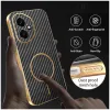 Phonesta Luxury Carbon Fiber Back Cover hoesje met MagSafe voor HONOR 400 - Zwart 5