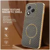 Phonesta Luxury Carbon Fiber Back Cover hoesje met MagSafe voor HONOR 400 Lite - Bruin 1