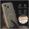 Phonesta Luxury Carbon Fiber Back Cover hoesje met MagSafe voor HONOR 400 Lite - Bruin 5