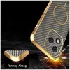 Phonesta Luxury Carbon Fiber Back Cover hoesje met MagSafe voor HONOR 400 Lite - Bruin 6