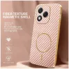 Phonesta Luxury Carbon Fiber Back Cover hoesje met MagSafe voor HONOR 400 Lite - Roze 1
