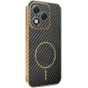 Phonesta Luxury Carbon Fiber Back Cover hoesje met MagSafe voor HONOR 400 Lite - Zwart 0
