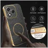 Phonesta Luxury Carbon Fiber Back Cover hoesje met MagSafe voor HONOR 400 Lite - Zwart 5