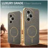 Phonesta Luxury Carbon Fiber Back Cover hoesje met MagSafe voor HONOR 400 Pro - Bruin 3