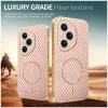 Phonesta Luxury Carbon Fiber Back Cover hoesje met MagSafe voor HONOR 400 Pro - Roze 3