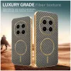 Phonesta Luxury Carbon Fiber Back Cover hoesje met MagSafe voor HONOR Magic7 Pro - Bruin 3