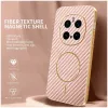 Phonesta Luxury Carbon Fiber Back Cover hoesje met MagSafe voor HONOR Magic7 Pro - Roze 1