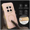 Phonesta Luxury Carbon Fiber Back Cover hoesje met MagSafe voor HONOR Magic7 Pro - Roze 5