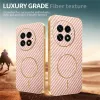 Phonesta Luxury Carbon Fiber Back Cover hoesje met MagSafe voor OnePlus 13 - Roze 4