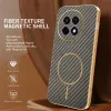 Phonesta Luxury Carbon Fiber Back Cover hoesje met MagSafe voor OnePlus 13R - Bruin 2