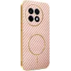 Phonesta Luxury Carbon Fiber Back Cover hoesje met MagSafe voor OnePlus 13R - Roze 0